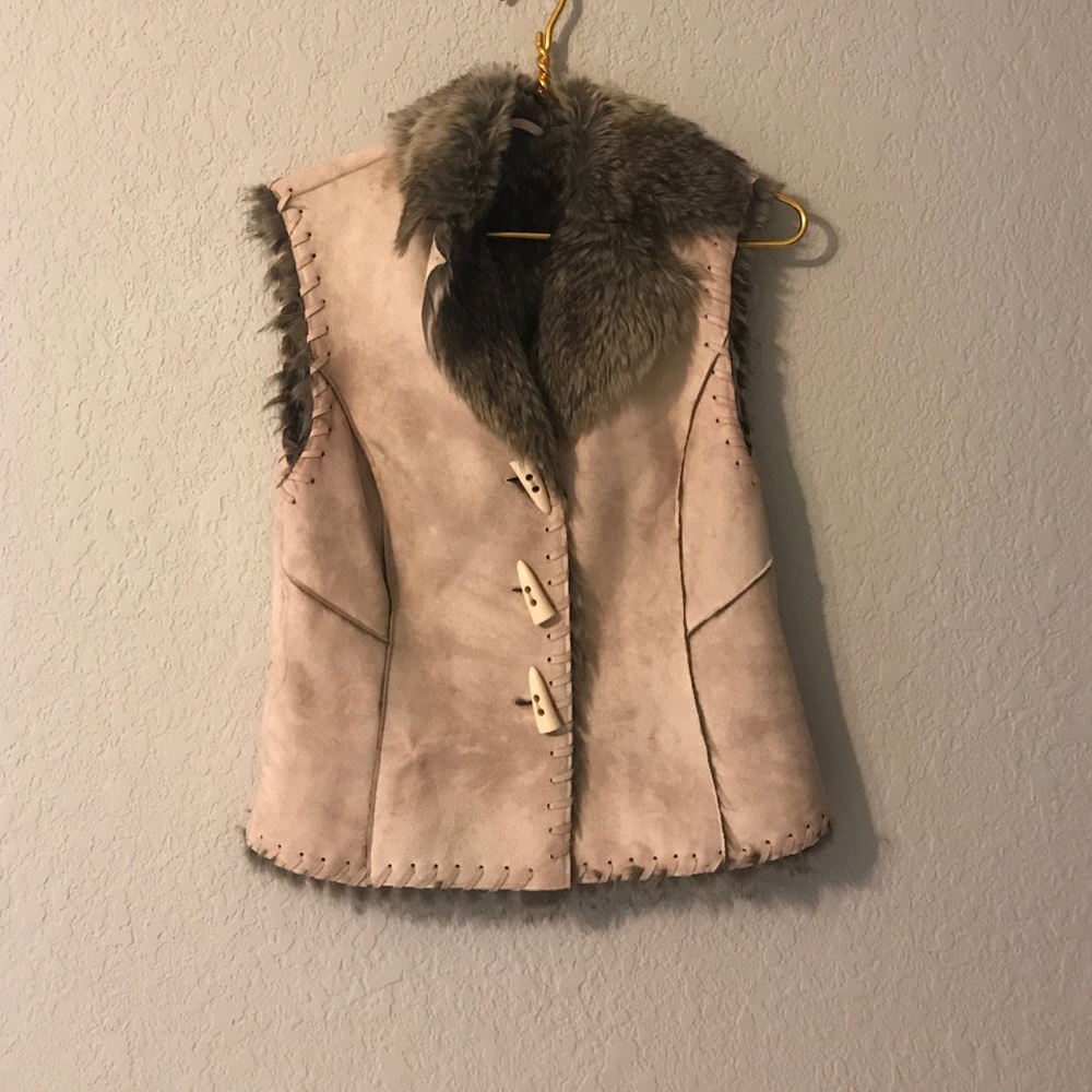 Sheep skin furry vest